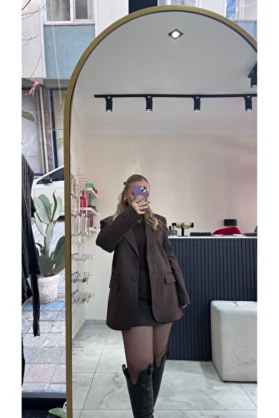NORA BUTİK Kahverengi Blazer Ceket
