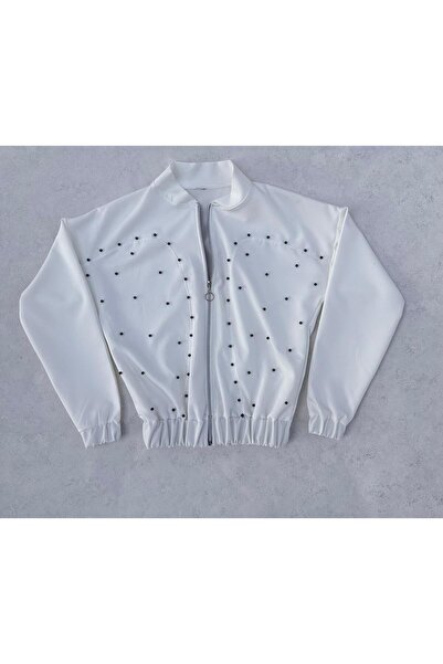 FADME TEKSTİL DOUBLE KUMAŞ FERMUARLI İNCİ DETAYLI ÇEKET