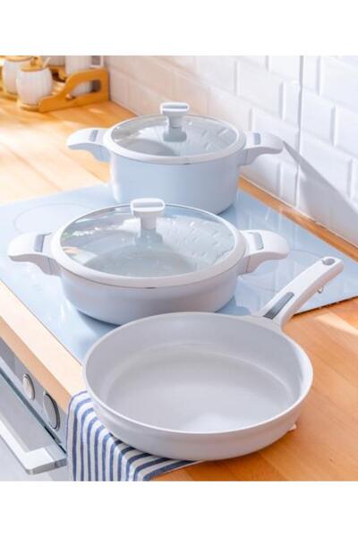 şirineşyalarım 5 Parça Tencere Seti Beyaz
