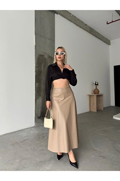 Jeevee Шкіряна спідниця довжиною максі