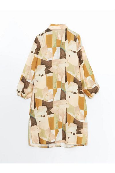 LC Waikiki Lcw Modest Yellow Print Women's Shirt Tunic