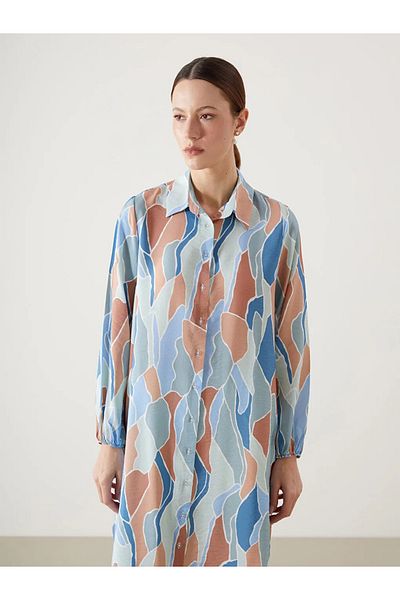 LC Waikiki Lcw Modest Yellow Print Women's Shirt Tunic