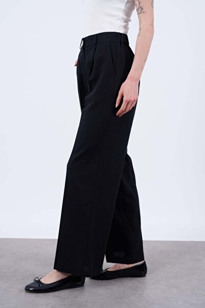 Askı Nişantaşı Elastic Waist Linen Trousers