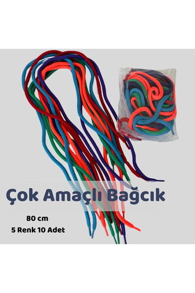 Okhool Laces Multi-Purpose Colorful Laces 10 Pieces 80 cm Event Design Clothing Shoelaces