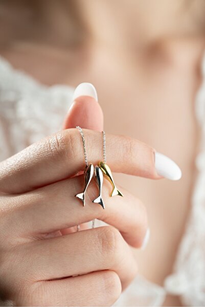 ESSARE 925 Ayar Gümüş Rodyum Kaplama 3'Lü Şans Balık Kolye