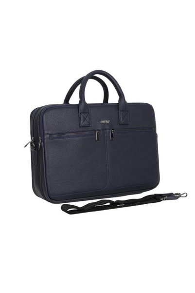 Cambridge Polo Club Navy Blue Faux Leather Cambridge Polo Club Briefcase - 50...