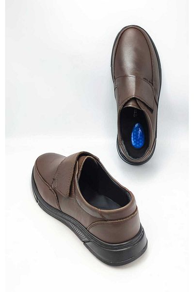 Tigerline Inside and Outside Genuine Leather Shoes Ms 670013   Men's Ultra Comfortable Brown Shoes Medical Insole