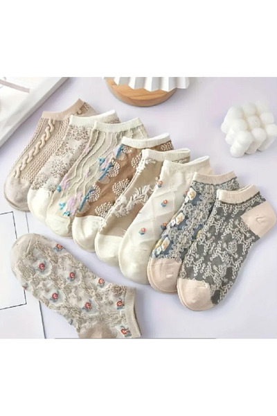 TChic Trendy Chic 9-Piece Rug Patterned Socks