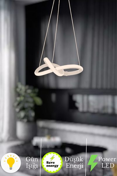 neeko Bonna Power Led Chandelier Daylight - Modern Pendant White Safe