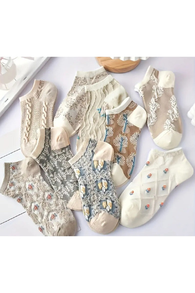 TChic Trendy Chic 9-Piece Rug Patterned Socks