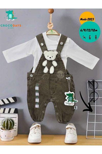 CROCODAYS Boy's Baby Jeans (Jeans) Toy Badili Salopet