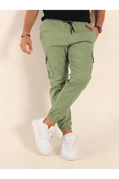 SERAZAT Ανδρικό παντελόνι Cargo Pocket Παντελόνι Water Green Side Pocket