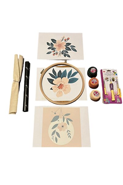 Chuva Punch Nakış Başlangıç Seti Ince Ip– Dekoratif Kırlent Yapım Kiti
