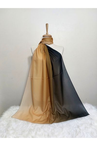 REMOMODA Italian Chiffon Silky Shawl Gradient Model High Quality