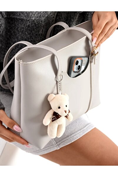 Dadacuq Γυναικεία τσάντα χειρός και ώμου από συνθετικό δέρμα με αξεσουάρ αρκο...