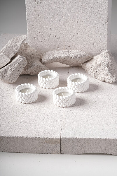 ALCSTORE 4 lü Tealight Hasır Mumluk Ev Dekorasyonu