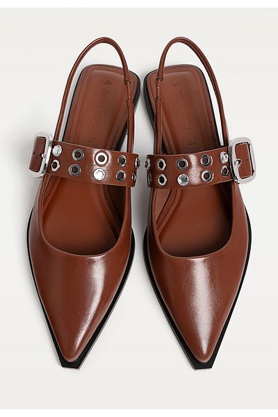 Stradivarius Flat slingback shoes with buckle
