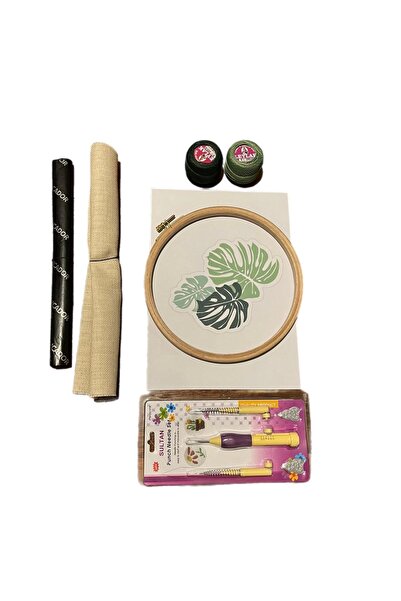 Chuva Punch Nakış Başlangıç Seti Ince Ip – Dekoratif Kırlent Yapım Kiti