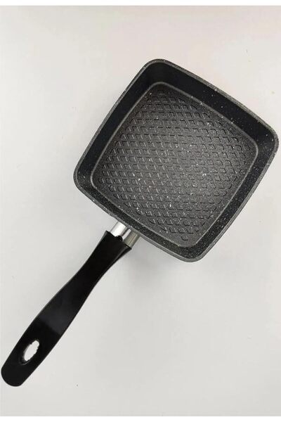 Busstier Mini Granit Sos ve Omlet Tavası – Yapışmaz Dayanıklı Pişirme Tavası (Kare, 12 cm)