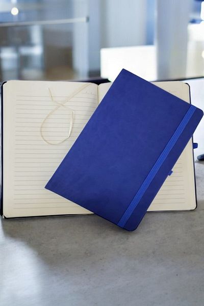 Mio Life Lined Thermo Leather Notebook - 80 Sheets, Pen Elastic and Ribbon Bookmark - Special Gift Package