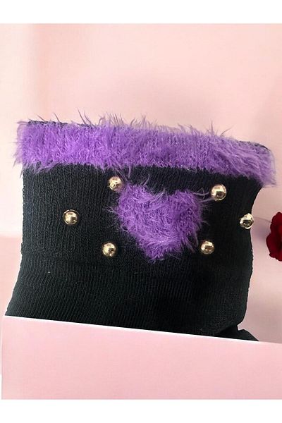 Özeren Çorap Special for Lovers 3 Pairs of Heart Washed Perfumed Women's Socks
