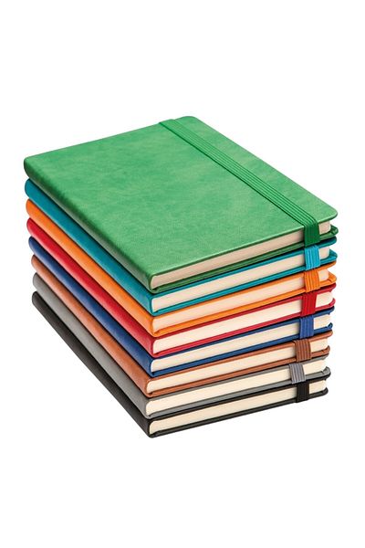 Mio Life Lined Thermo Leather Notebook - 80 Sheets, Pen Elastic and Ribbon Bookmark - Special Gift Package