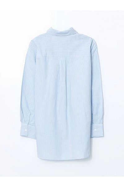 LC Waikiki Cămașă oversize pentru femei LCW Modest Blue Floral