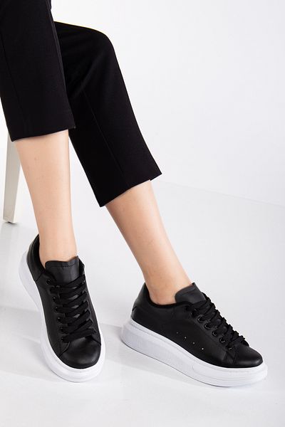 Three Bross Adidași ortopedici casual - pantofi sport alb-negru