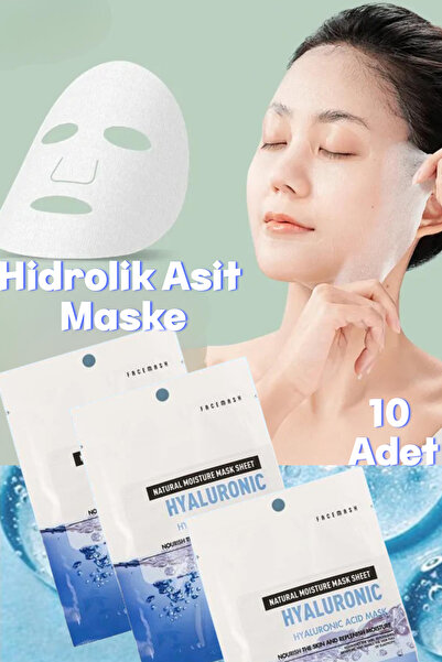 ESENLİWE 10 Adet Hyradulocid Asit Maske 30 Ml Kağıt Yüz Maskesi Yeni Zengin F...