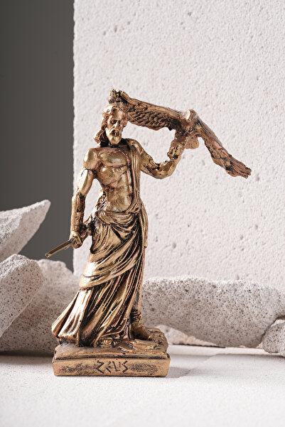 ALCSTORE ZEUS Heykel Obje Biblo Polyester