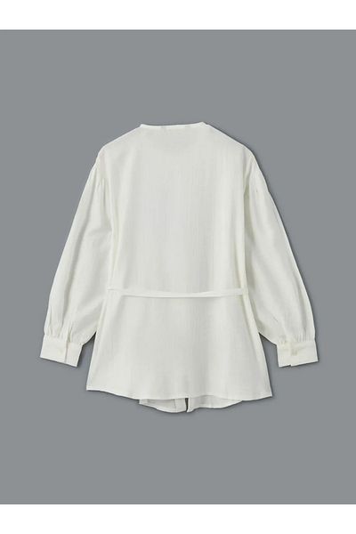 LC Waikiki Lcw Modest Ecru Crew Neck Women's Tunic
