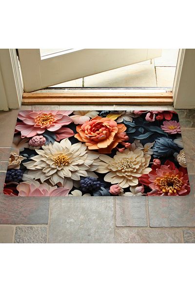 M&H Quality Digital Printed Pattern Decorative Door Front and Indoor Mat Washable Non-Slip Base