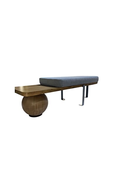 KURLUMOBİLYA BENCH PUF MODERN  NATURAL GRİ