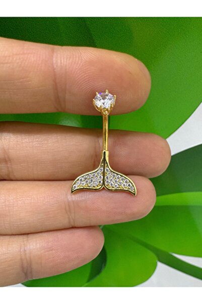 Arescollection Cerrahi çelik balina kuyruğu göbek piercingi
