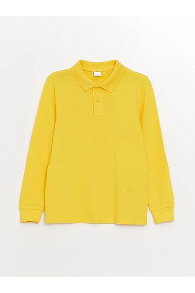Loule Tricou cu mânecă lungă cu gât polo pentru copii și adolescenți - școală și utilizare zilnică, LL.T-SHIRT-LONG.1.LL