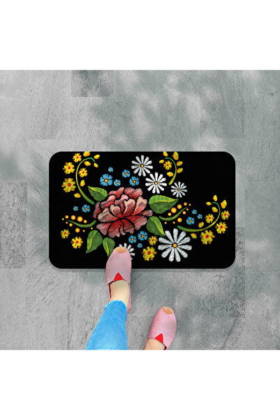 M&H Quality Dijital Baskılı Desenli Dekoratif Dış Kapı Önü ve Iç Mekan Paspası yıkanabilir Kaymaz Taban