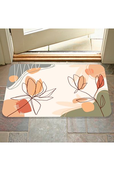 M&H Quality Digital Printed Pattern Decorative Door Front and Indoor Mat Washable Non-Slip Base