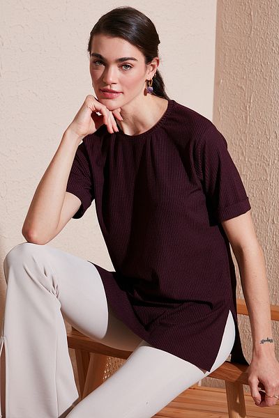 Lela Bluză oversize cu decolteu cu fante BLUZĂ 5869000