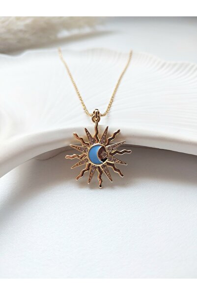 Alexis Carrel Ay ve Yıldız Detaylı Güneş Kolye