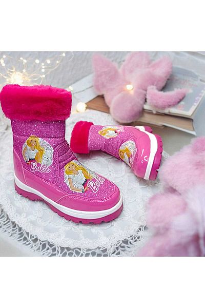 PATİK BEBE Κοριτσίστικες μπότες χιονιού με φερμουάρ με γούνα εσωτερικά