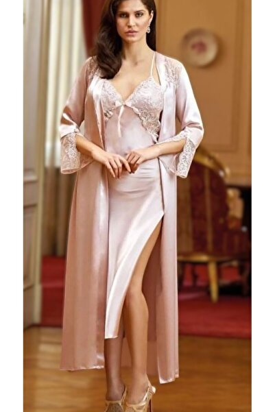 Loule Kadın Pudra Saten Altı Parça Çeyizlik Set L.N0.U1.RT.02