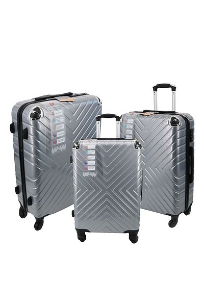 Endless Set Of 3 Polycarbonate Luggage | 75cm, 65cm (CHECK-IN) & 55cm (CABIN) | Grey