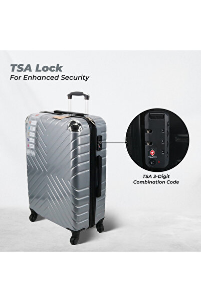 Endless Set Of 3 Polycarbonate Luggage | 75cm, 65cm (CHECK-IN) & 55cm (CABIN) | Grey