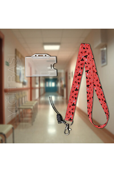 YİĞİTBAŞI ÇİLEK YAPRAK Desen Boyun İpi Ve Telefon Askısı Okul ,hastane , BOYU...