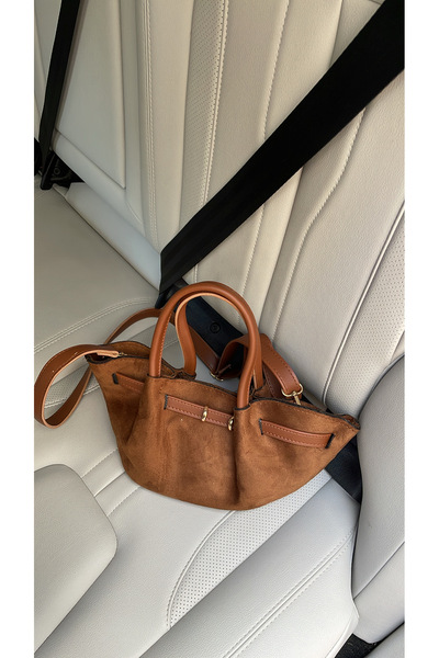 SADDLERS Women's Natural Suede Shoulder Bag