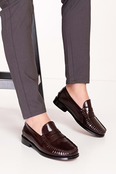 Gondol Erkek Hakiki Deri Kösele Loafer Ayakkabı Ny.005