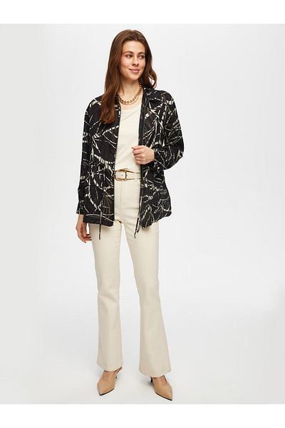 Faik Sönmez Self Patterned Overshirt Tunic with Tunnel Waist 001