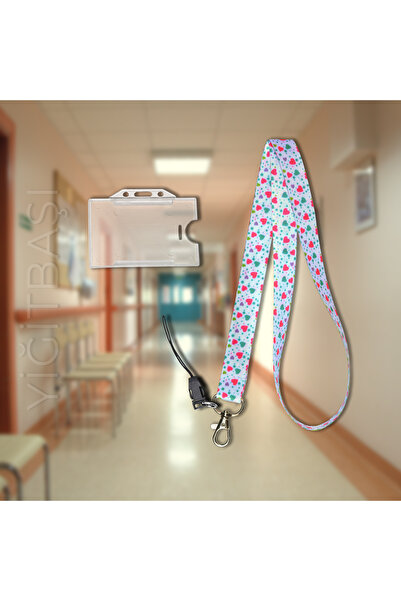 YİĞİTBAŞI KIRMIZI YEŞİLKALP  Desen Boyun İpi Ve Telefon Askısı Okul ,hastane ...