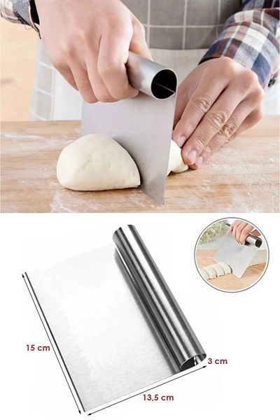 FBZhome Stainless Luxury Steel Dough Cutting Apparatus Steel Cutter Scraper Cake Shaping Spatula