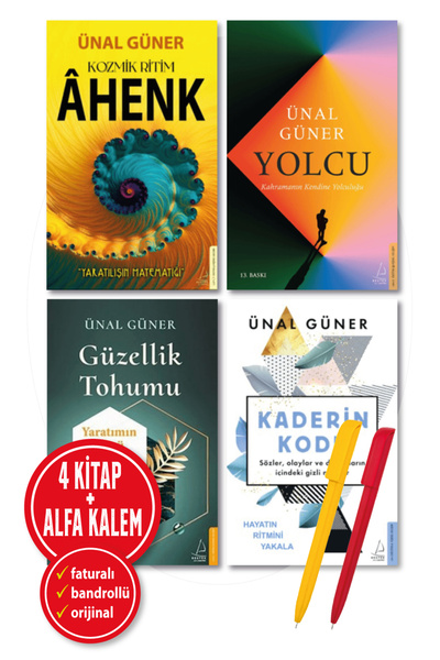 İnkılap Kitabevi Alfa Kalem+ Ünal Güner 4 Kitap Set Yeni (Kozmik Ritim - Ahen...